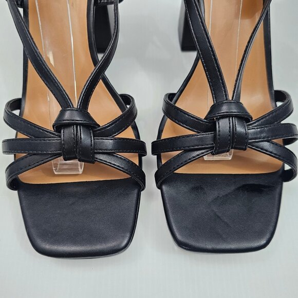 Kensie Leilany Platform Sandal Women 10 Black Strappy Block Heel Night Out 90s - Picture 5 of 15